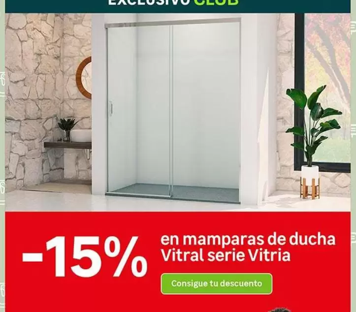 Oferta de En Mamparas De Ducha Vitral Serie Vitria en Leroy Merlin