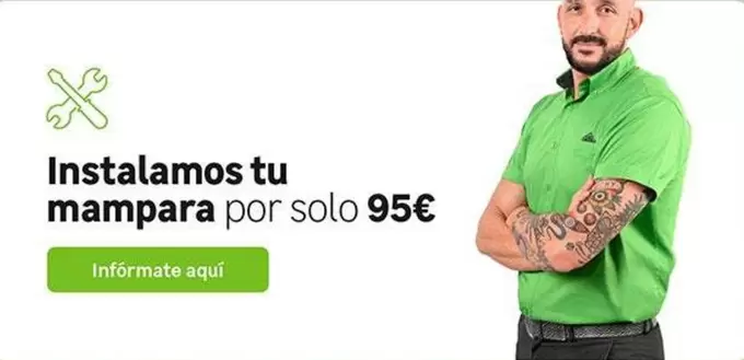 Oferta de Instalamos Tu Mampara por 95€ en Leroy Merlin