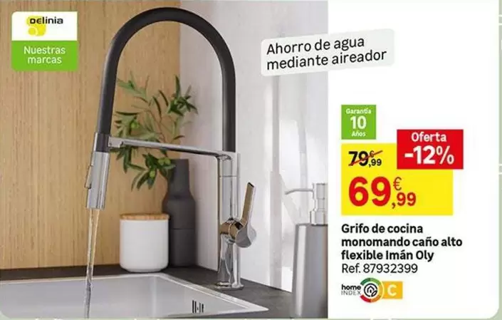 Oferta de Grifo De Cocina Monomano Caño Alto Flexible Inmí 0ly por 69,99€ en Leroy Merlin