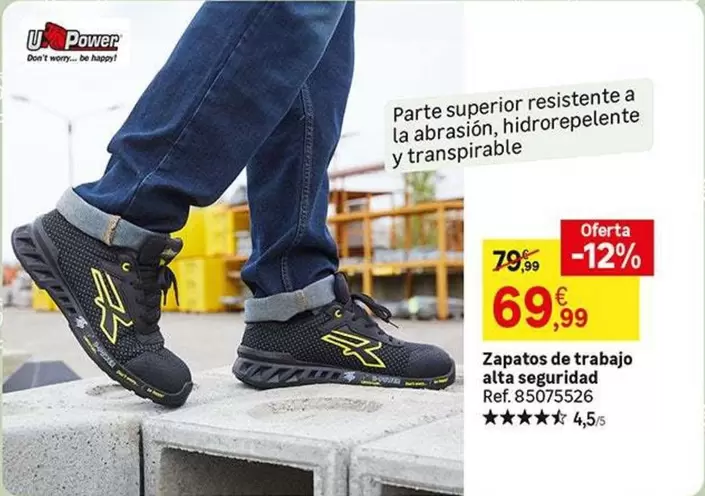 Oferta de Zapatos De Trabajo Alta Seguridad por 69,99€ en Leroy Merlin