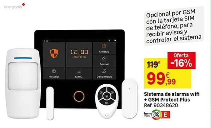 Oferta de Sistema -  De Alarma Wifi + Gsm Protect Plus por 99,99€ en Leroy Merlin