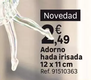 Oferta de Adorno Hada Irisada por 2,49€ en Leroy Merlin