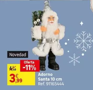 Oferta de Adorno Santa 10 Cm por 3,99€ en Leroy Merlin