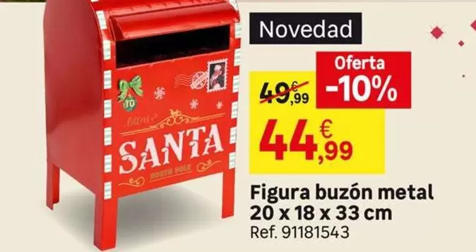 Oferta de Figura Buzón Metal 20 X 18 X 33 Cm por 44,99€ en Leroy Merlin