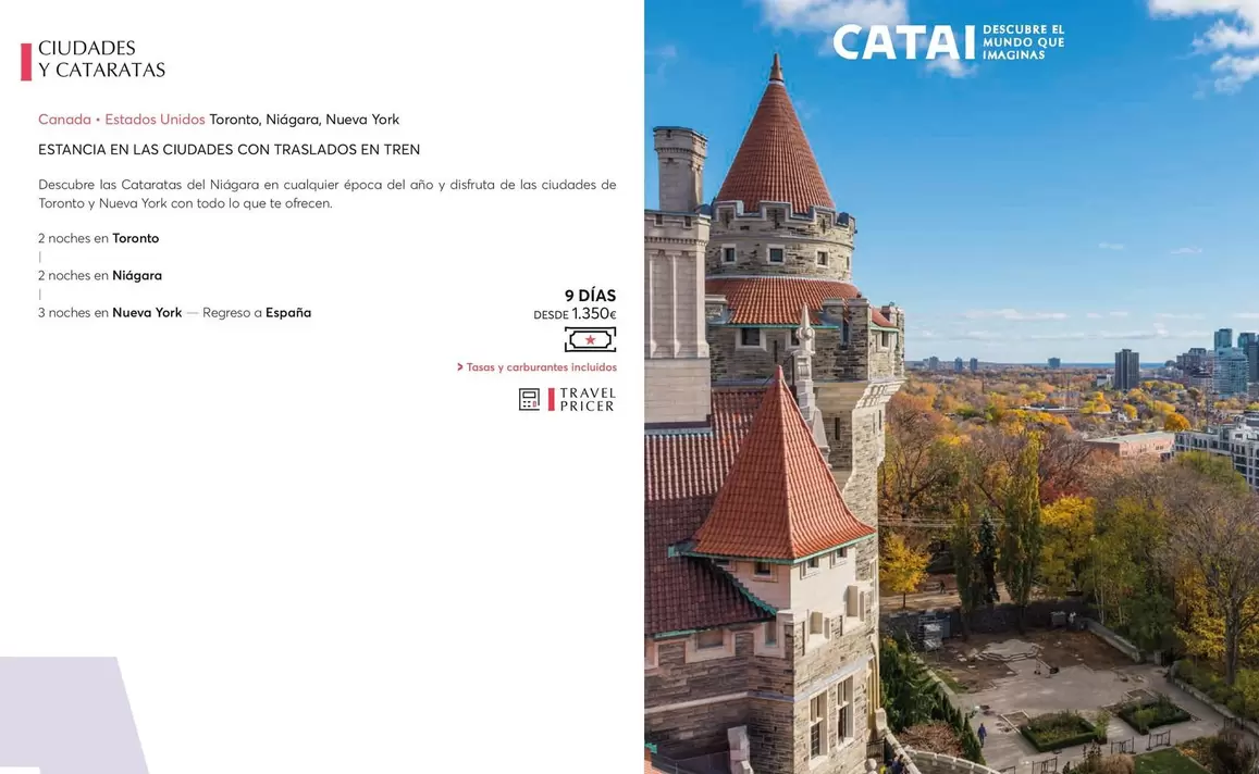 Oferta de Ciudades Y Cataratas por 1350€ en Catai