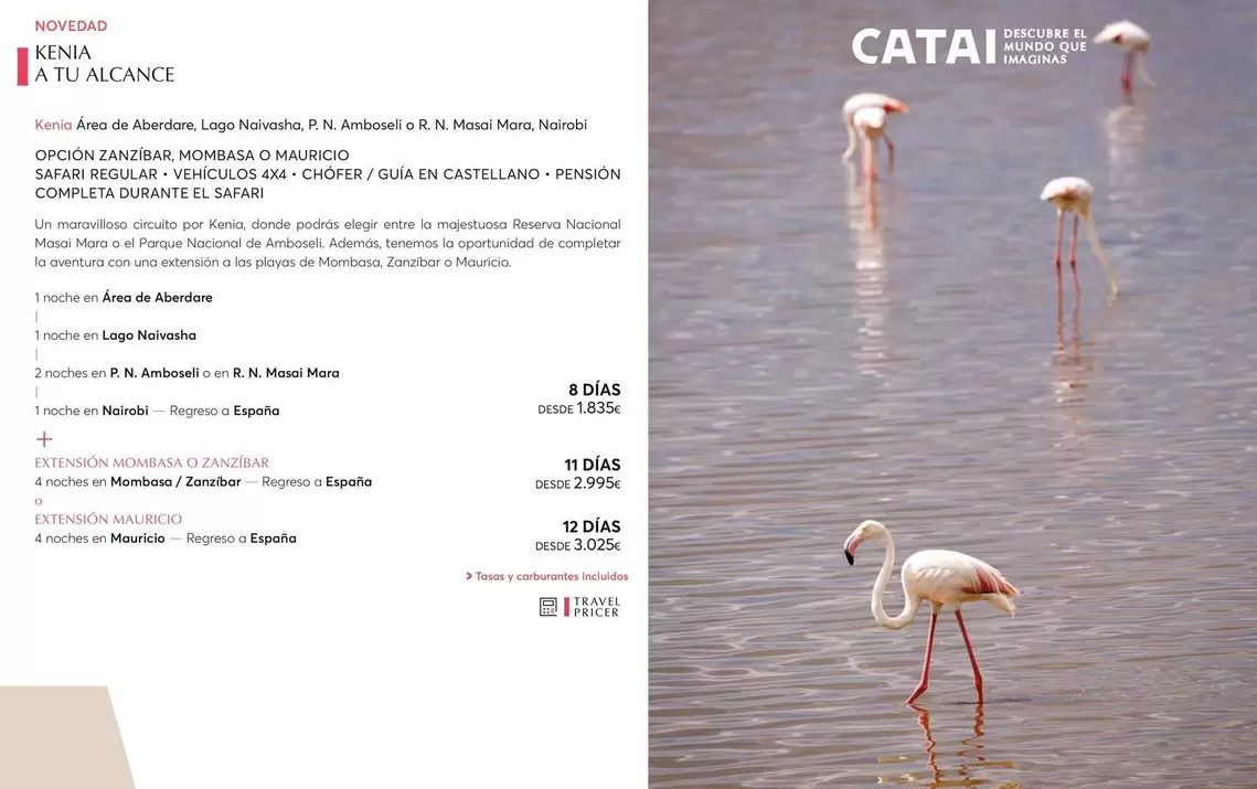 Oferta de NOVEDAD KENIA A TU ALCANCE por 1835€ en Catai