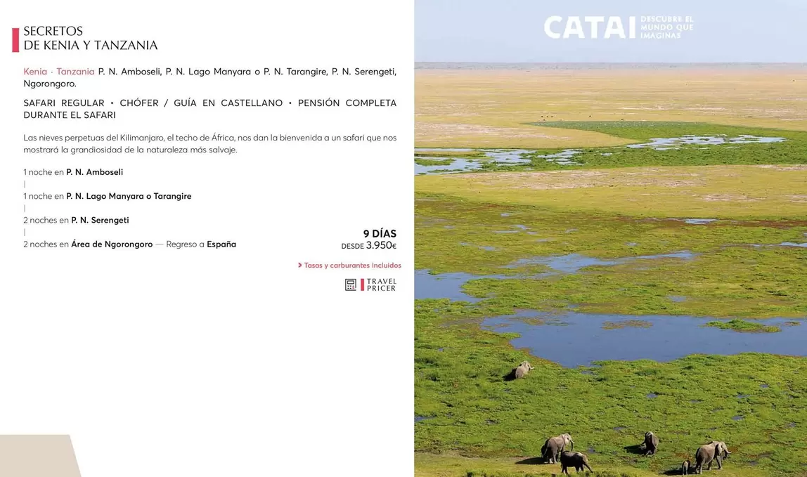 Oferta de Secretos De Kenia Y Tanzania  por 3950€ en Catai