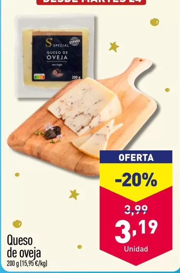 Oferta de Special - Queso De Oveja por 3,19€ en ALDI