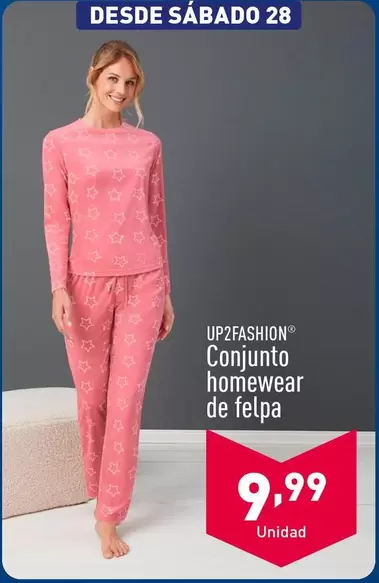 Oferta de Up2fashion - Conjunto Homewear De Felpa por 9,99€ en ALDI