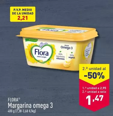 Oferta de Flora - Margarina Omega 3 por 2,95€ en ALDI