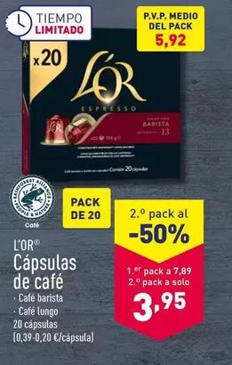 Oferta de L'Or - Capsulas De Cafe por 7,89€ en ALDI