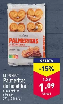 Oferta de Palmeritas De Hojaldre por 1,09€ en ALDI