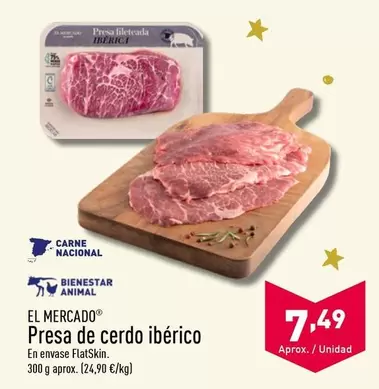 Oferta de El Mercado - Presa De Cerdo Iberico por 7,49€ en ALDI