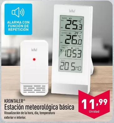 Oferta de Krontaler - Estacion Meteorológica Básica por 11,99€ en ALDI