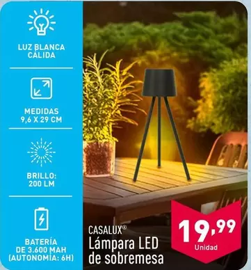 Oferta de Lámpara LED de Sobremesa por 19,99€ en ALDI