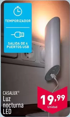 Oferta de Casalux - Luz Nocturna LED por 19,99€ en ALDI