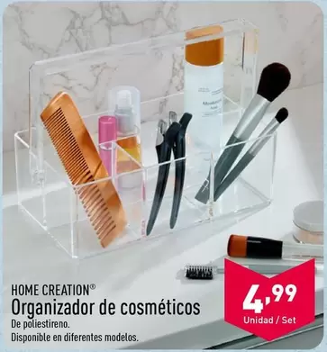 Oferta de Home Creation - Organizador De Cosméticos por 4,99€ en ALDI