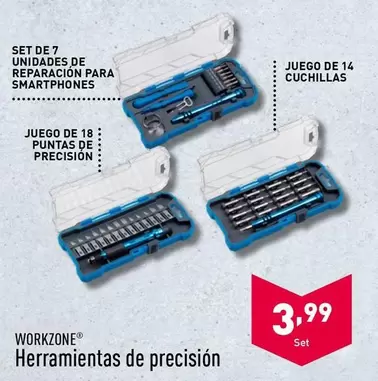 Oferta de Workzone - Herramientas De Precision por 3,99€ en ALDI