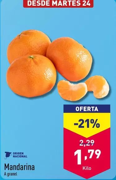 Oferta de Mandarina por 1,79€ en ALDI