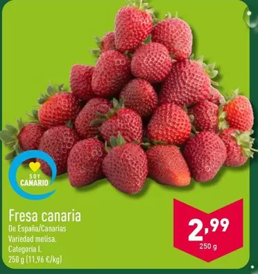 Oferta de Soy Canario - Fresa Canaria por 2,99€ en ALDI