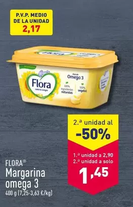 Oferta de Flora - Margarina Omega 3 por 2,9€ en ALDI