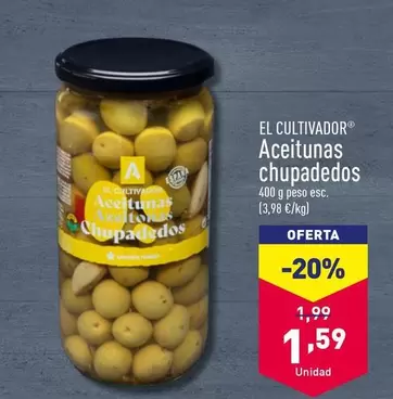 Oferta de El Cultivador - Aceitunas Chupadedos por 1,59€ en ALDI