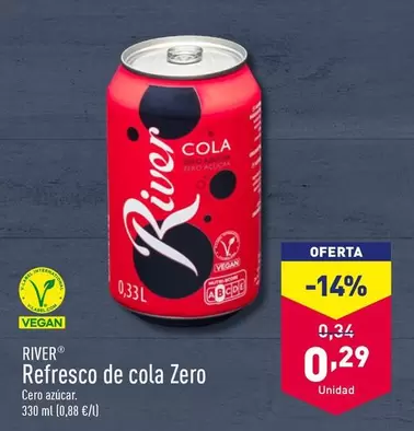 Oferta de River - Refresco De Cola Zero por 0,29€ en ALDI