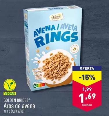 Oferta de Golden Bridge - Aros De Avena por 1,69€ en ALDI