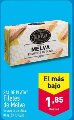 Oferta de Sal de Plata - Filetes De Melva por 1,85€ en ALDI