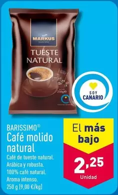 Oferta de Barissimo - Café Molido Natural por 2,25€ en ALDI