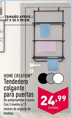 Oferta de Home Creation - Tendedero Colgante Para Puertas por 24,99€ en ALDI