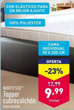 Oferta de Novitesse - Topper Cubrecolchón por 9,99€ en ALDI