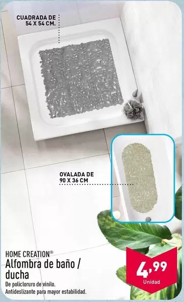 Oferta de Home Creation - Alfombra De Bano / Ducha por 4,99€ en ALDI