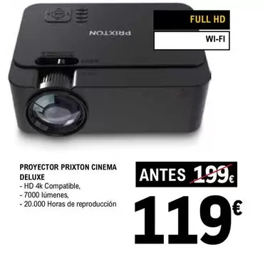 Oferta de Prixton - Proyector Cinema Deluxe por 119€ en E.Leclerc