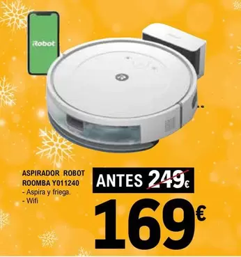 Oferta de Roomba - Aspirador Robot Y011240  por 169€ en E.Leclerc