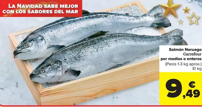 Oferta de Carrefour - Salmón Noruego  por 9,49€ en Carrefour Market