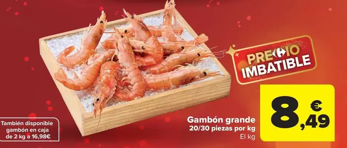 Oferta de Gambon Grande por 8,49€ en Carrefour Market