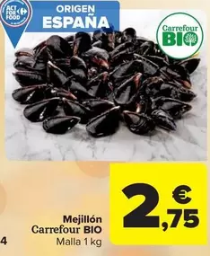 Oferta de Carrefour - Mejillón Bio por 2,75€ en Carrefour Market