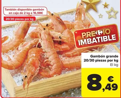 Oferta de Gambon Grande por 8,49€ en Carrefour Market