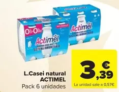 Oferta de Actimel - L.casei Natural por 3,39€ en Carrefour Market