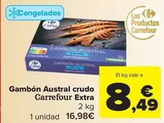 Oferta de Carrefour - Gambon Austral Crudo Extra por 16,98€ en Carrefour Market