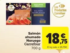 Oferta de Carrefour - Salmon Ahumado Noruego por 18,75€ en Carrefour Market