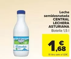 Oferta de Central Lechera Asturiana - Leche Semidesnatada por 1,68€ en Carrefour Market