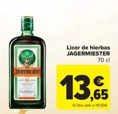 Oferta de Jagermeister - Licor De Hierbas por 13,65€ en Carrefour Market