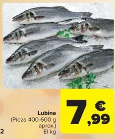 Oferta de Lubina por 7,99€ en Carrefour Market