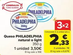 Oferta de Philadelphia - Queso Natural O Light por 3,5€ en Carrefour Market