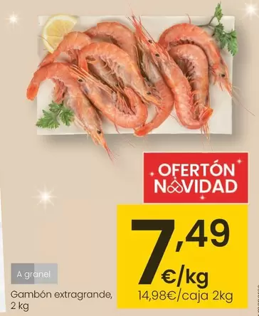 Oferta de Gambon Extragrande por 7,49€ en Eroski