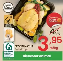 Oferta de Eroski Natur - Pollo Limpio por 3,95€ en Eroski