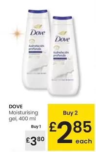 Oferta de Dove - Moisturising Gel por 3,8€ en Eroski