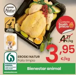 Oferta de Eroski natur - Pollo Limpio por 3,95€ en Eroski